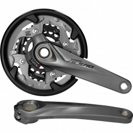 Шатуны HT2 Shimano FC-M4050 ALIVIO 22/30/40T 9-ск 165мм, интегрированная ось, серые