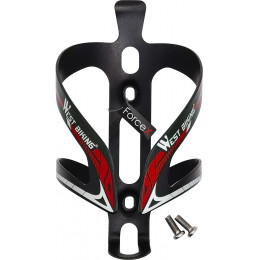 Фляготримач алюмінієвий West Biking Black/Red