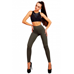 Лосины для фитнеса Totalfit Fitness Classic LG13-C36, Грязно-зеленый, M