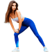 Лосины для фитнеса Totalfit Fitness Classic LG13-C38, Берлинская лазурь, L