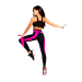 Лосини Totalfit SP311-C3 з кишенею, Чорний, Малиновий, XXL Лосини Totalfit SP311-C3 з кишенею, Чорний, Малиновий, XXL