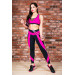 Лосини Totalfit SP311-C3 з кишенею, Чорний, Малиновий, XXL Лосини Totalfit SP311-C3 з кишенею, Чорний, Малиновий, XXL