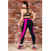 Лосини Totalfit SP311-C3 з кишенею, Чорний, Малиновий, XXL Лосини Totalfit SP311-C3 з кишенею, Чорний, Малиновий, XXL