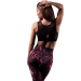 Спортивный топ Totalfit T1-P72, Чёрный, Коричневый, M