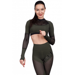 Спортивный топ Totalfit T14-C36, Грязно-зелёный, L