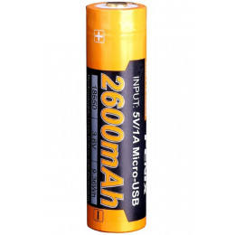 Акумулятор Fenix ARB-L18, Li-on 18650, 2600 mAh, Micro-USB