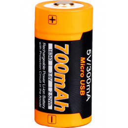 Акумулятор Fenix ARB-L16, Li-on 16340, 700 mAh, Micro-USB