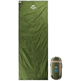 Спальный мешок одноместный, сверхлёгкий Naturehike Ultra light LW 180 NH15S003-D, (20°C), p-p M, левый, тёмно-зелёный