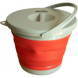 Ведро складное силиконовое Tramp TRC-127-red с крышкой, 5 литров, Красный