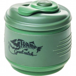 Кружка складная Tramp TRC-082-green, 350 мл, силиконовая с крышкой
