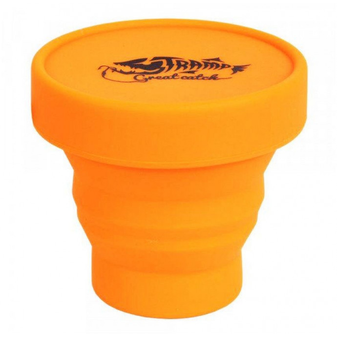 Стакан складной Tramp TRC-083-orange 180 мл, силиконовый с крышкой