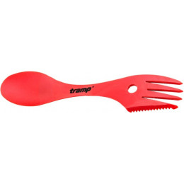 Ложка-вилка Tramp TRC-069-red, пластиковая, красная