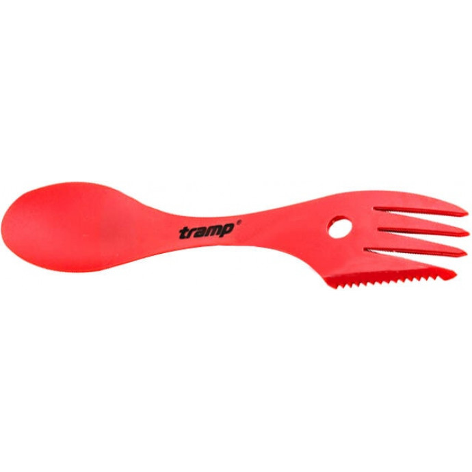 Ложка-вилка Tramp TRC-069-red, пластиковая, красная