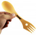 Ложка-вилка Tramp TRC-069-yellow, пластиковая, жёлтая Ложка-вилка Tramp TRC-069-yellow, пластиковая, жёлтая