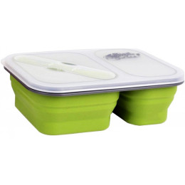 Контейнер складной на 2 отсека Tramp TRC-090-olive, 900 мл, Оливковый 