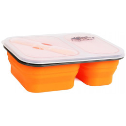Контейнер складний на 2 відсіки Tramp TRC-090-orange, 900 мл, Помаранчевий