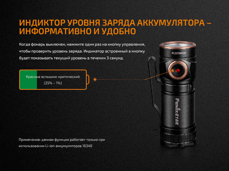 Ліхтар Fenix E18R Cree XP-L HI, 750 люмен Ліхтар Fenix E18R Cree XP-L HI, 750 люмен