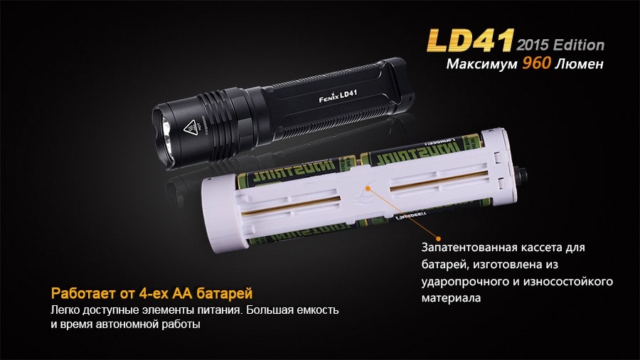 Ліхтар Fenix LD41 (2015) CREE XM-L2 (U2), 960 люмен