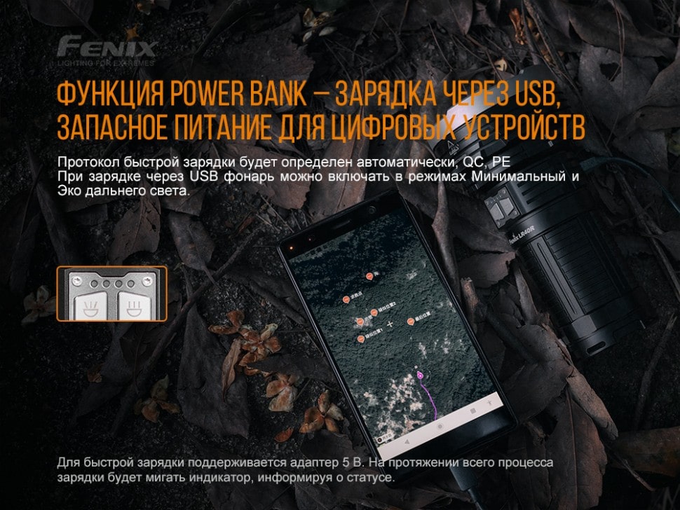 Ліхтар Fenix LR40R XP-L HI V3+18 Luxeon V2, 12000 люмен Ліхтар Fenix LR40R XP-L HI V3+18 Luxeon V2, 12000 люмен