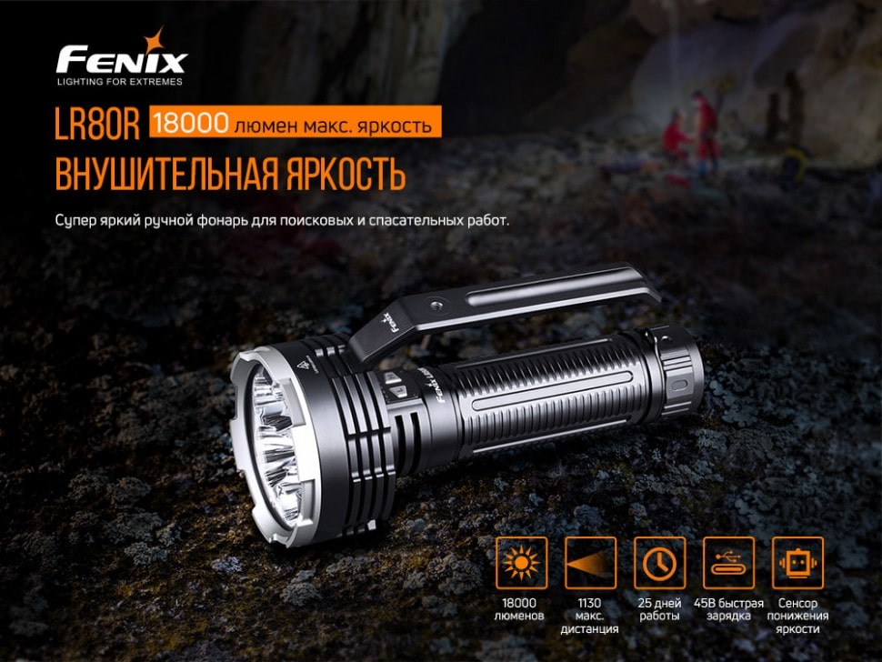 Ліхтар Fenix LR80R Luminus SST70, 18000 люмен Ліхтар Fenix LR80R Luminus SST70, 18000 люмен